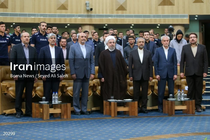 Hassan Rouhani with olympics and Olympics athletes
