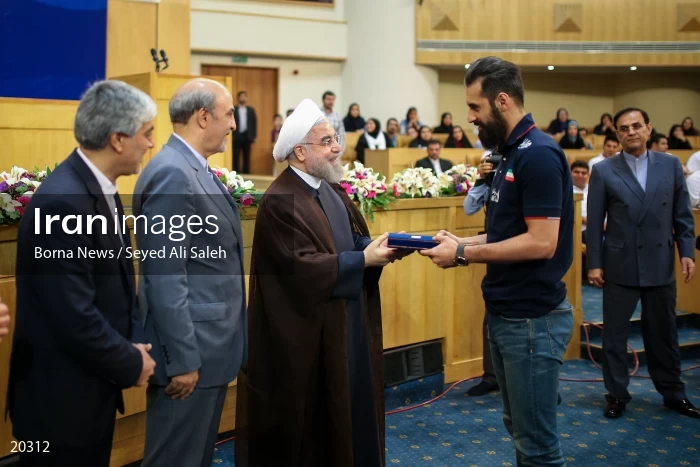 Hassan Rouhani with olympics and Olympics athletes