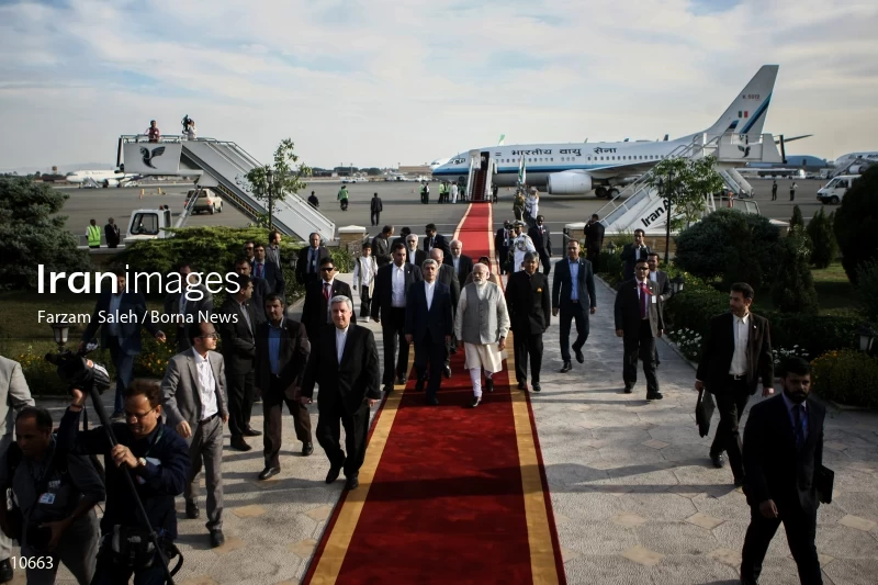 Narendra Modi arrives in Tehran