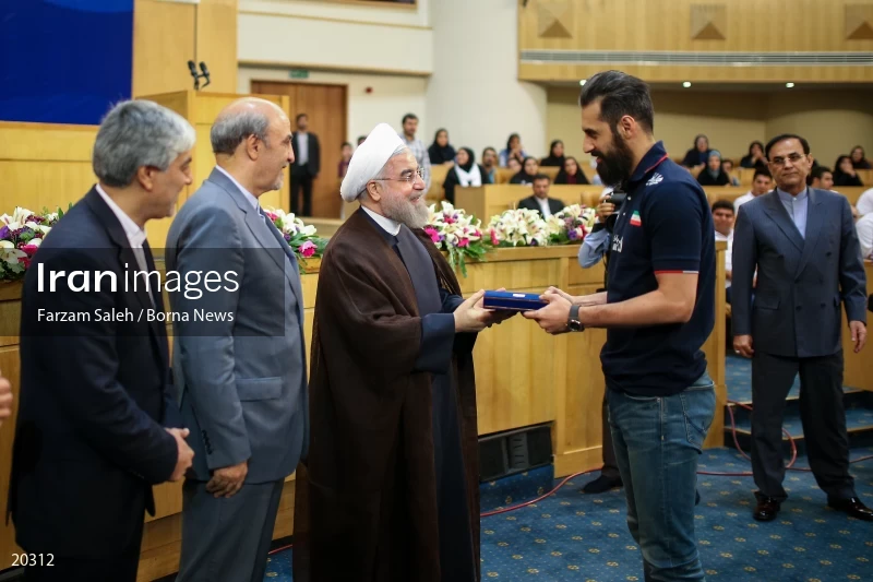 Hassan Rouhani with olympics and Olympics athletes