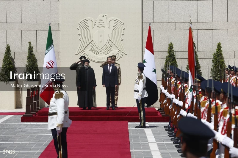 Bashar al-Assad's official welcome to the President of Iran Ebrahim Raisi