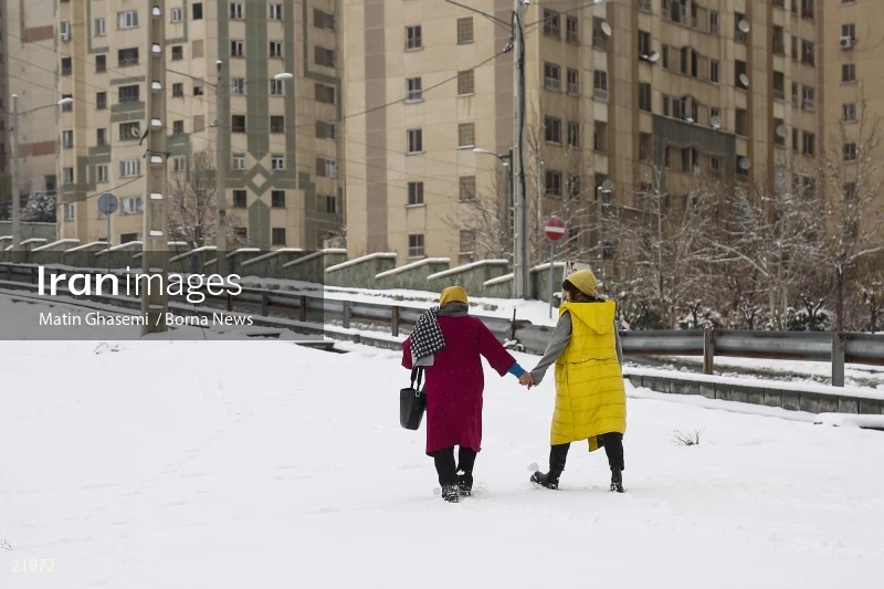 Tehran in a snowy day
