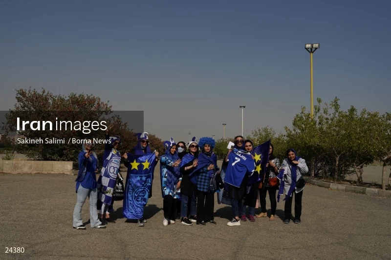 The first attendance of women in the stadium in a match of the Premier Football League of Iran