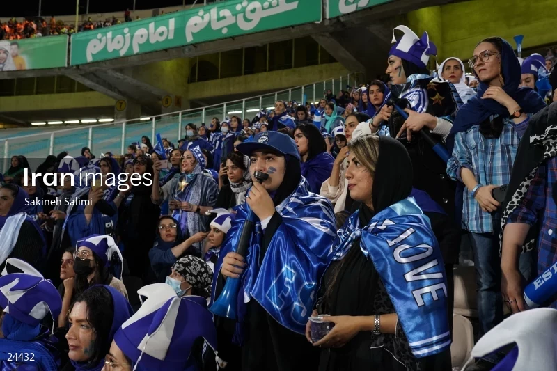 The first attendance of women in the stadium in a match of the Premier Football League of Iran