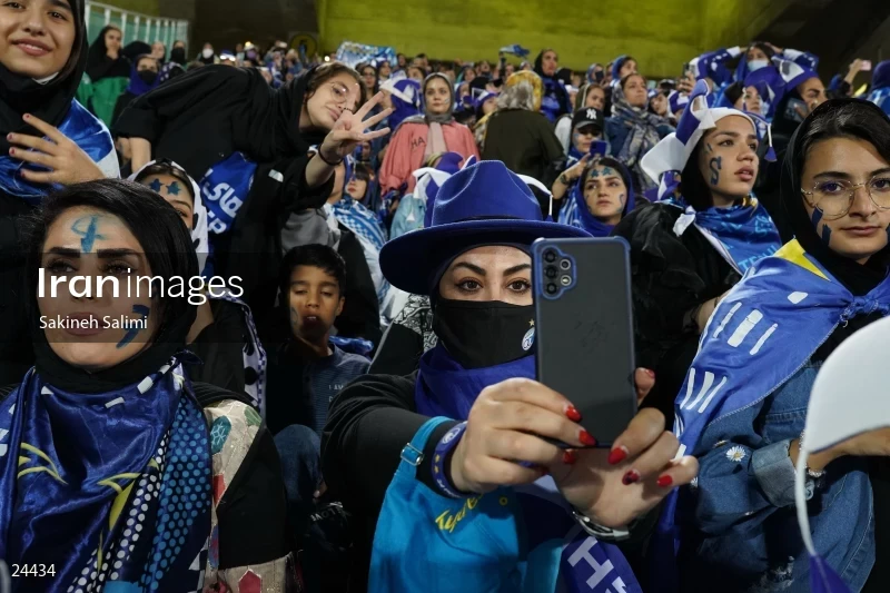 The first attendance of women in the stadium in a match of the Premier Football League of Iran