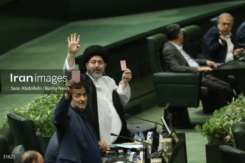 The meeting of Iranian Parliament to review the qualifications of the proposed Minister of Agriculture