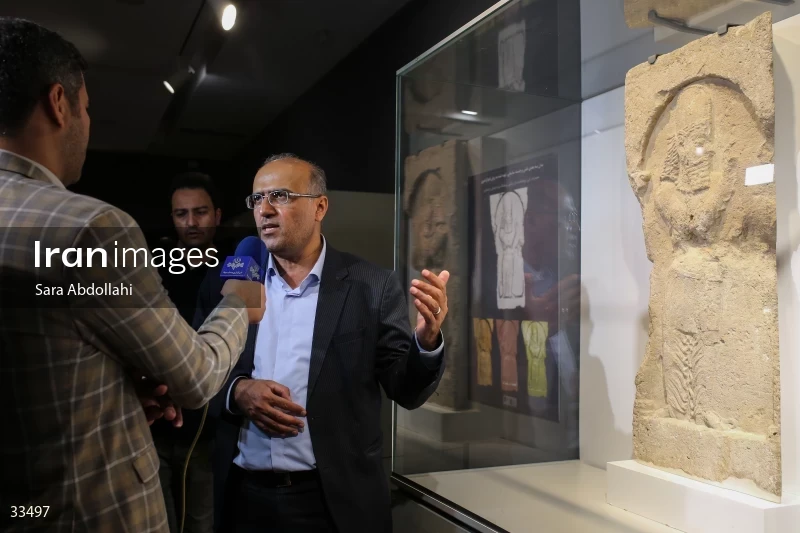 The unveiling ceremony of the Sassanid bas-relief
