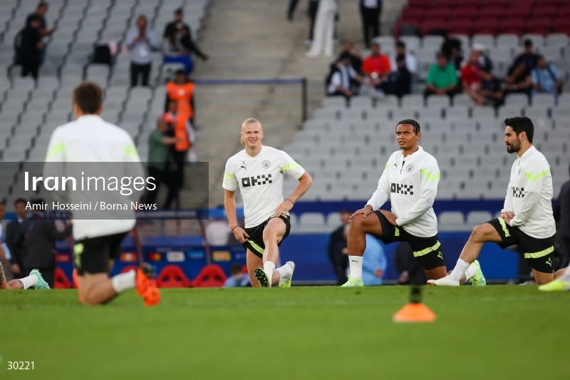 Manchester City training session before the UEFA Champions League Final match