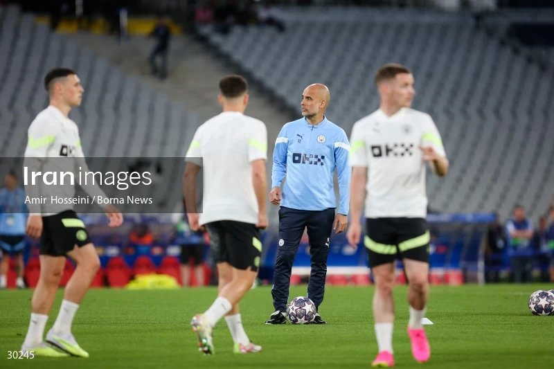 Manchester City training session before the UEFA Champions League Final match