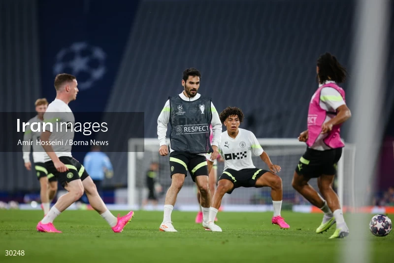 Manchester City training session before the UEFA Champions League Final match