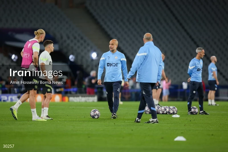 Manchester City training session before the UEFA Champions League Final match