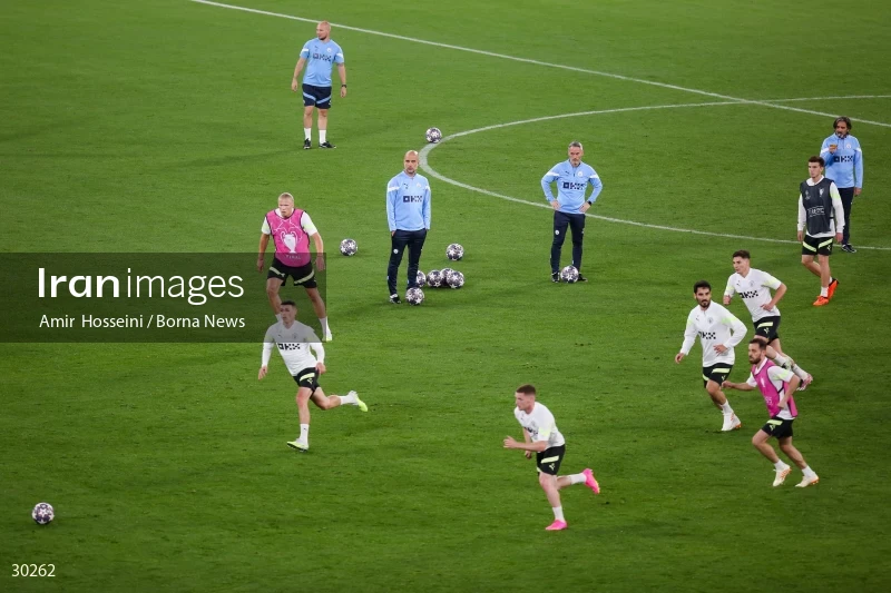 Manchester City training session before the UEFA Champions League Final match