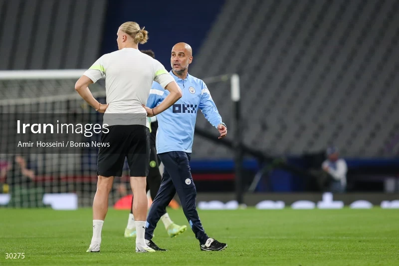 Manchester City training session before the UEFA Champions League Final match