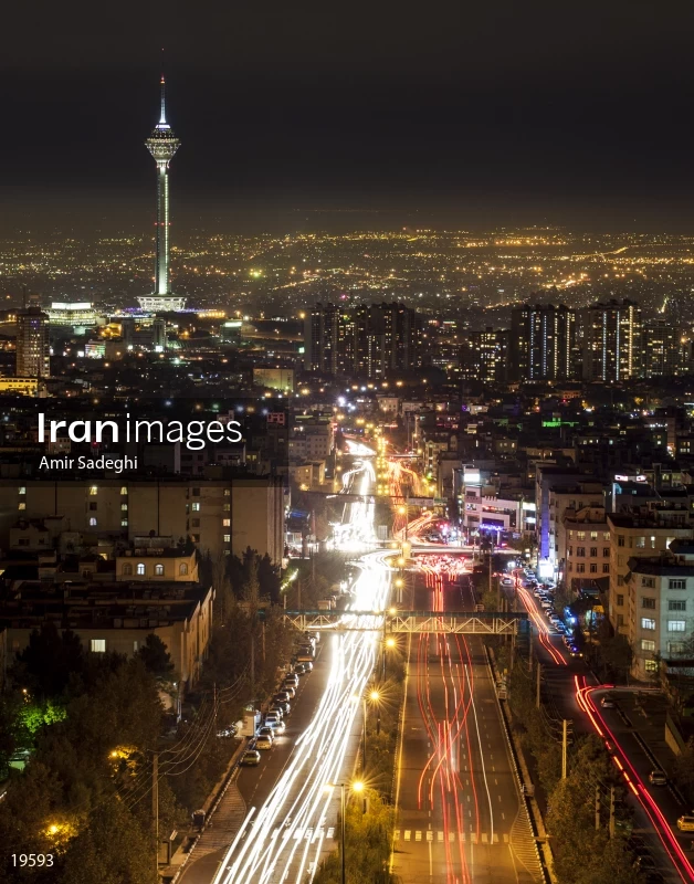 Tehran Milad Tower at night