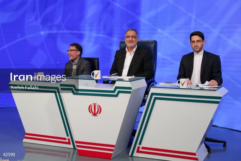 Alireza Zakani on the Political Roundtable program on Channel Three
