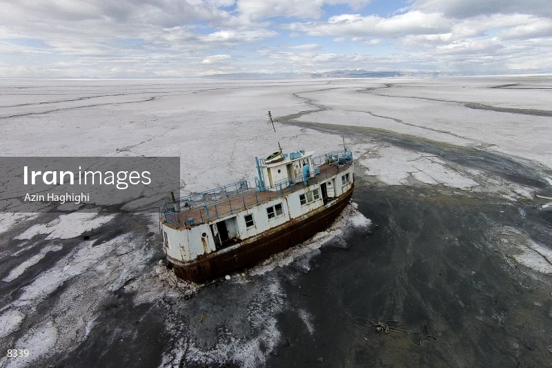 Sharafkhane port in Lake Urmia