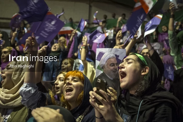 campaign rally in support of Hassan Rouhani