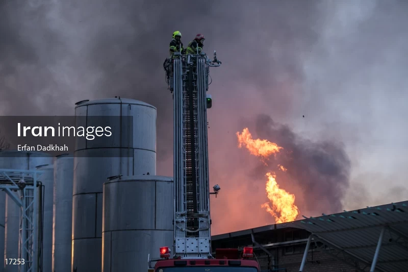 fire in Iran Chasb Company