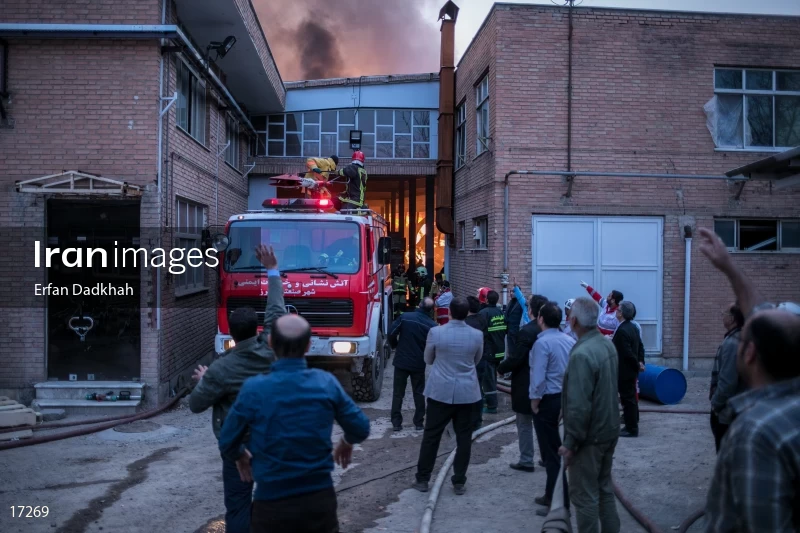fire in Iran Chasb Company