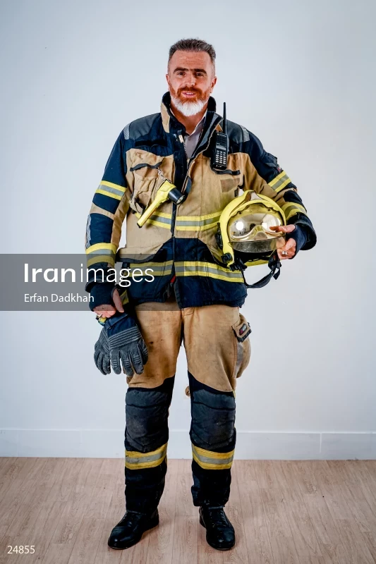 Iranian firefighter