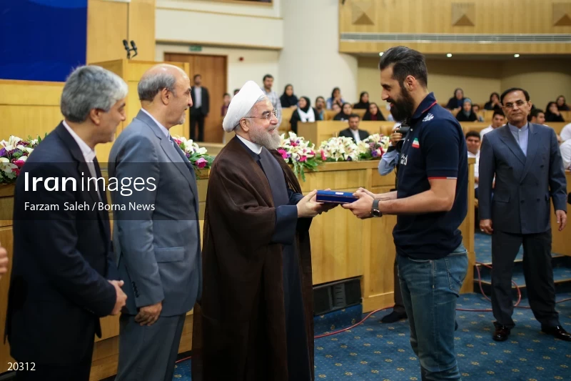 Hassan Rouhani with olympics and Olympics athletes