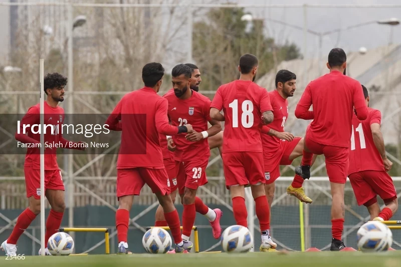 The first training session of the national football team with the presence of Amir Ghalenoei