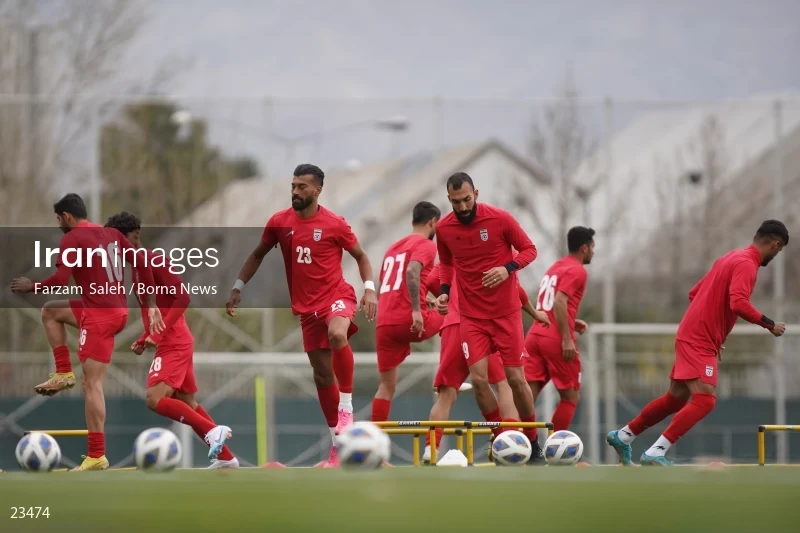 The first training session of the national football team with the presence of Amir Ghalenoei