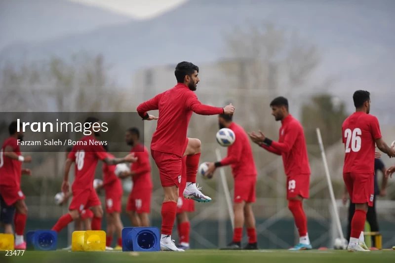The first training session of the national football team with the presence of Amir Ghalenoei