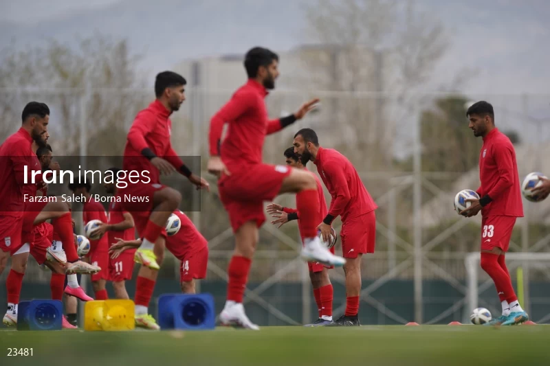 The first training session of the national football team with the presence of Amir Ghalenoei