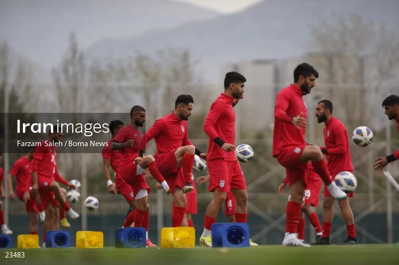 The first training session of the national football team with the presence of Amir Ghalenoei