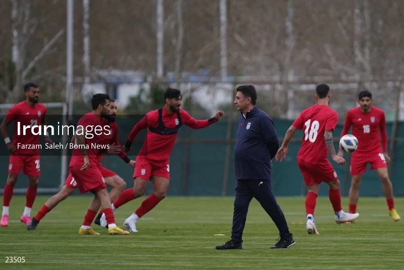 The first training session of the national football team with the presence of Amir Ghalenoei