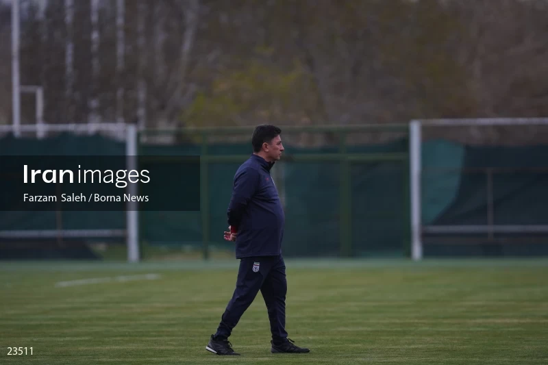 The first training session of the national football team with the presence of Amir Ghalenoei