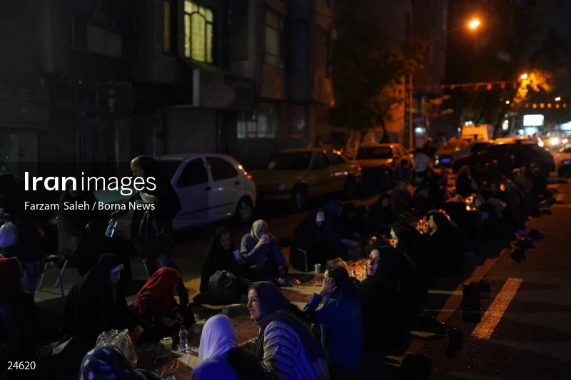 Iftar banquet ceremony in Tehran streets