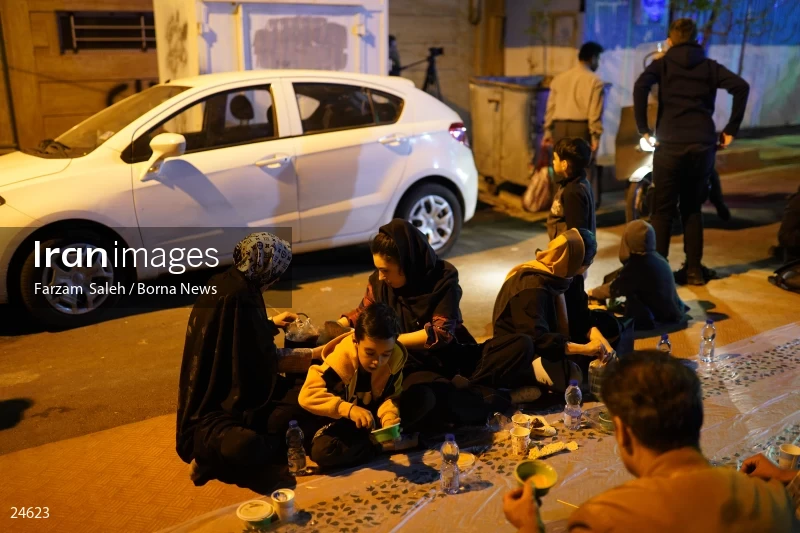 Iftar banquet ceremony in Tehran streets