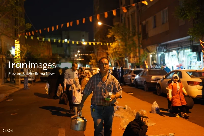 Iftar banquet ceremony in Tehran streets