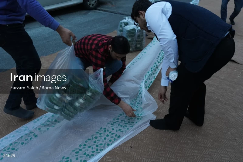Iftar banquet ceremony in Tehran streets