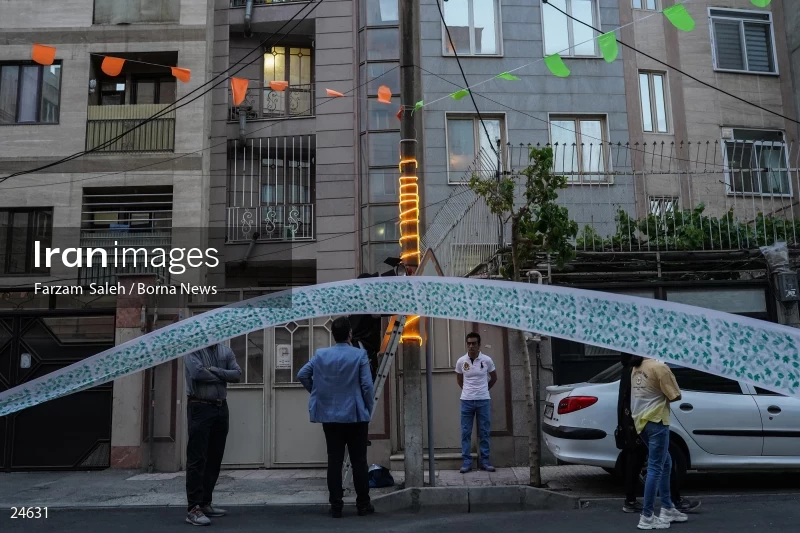 Iftar banquet ceremony in Tehran streets