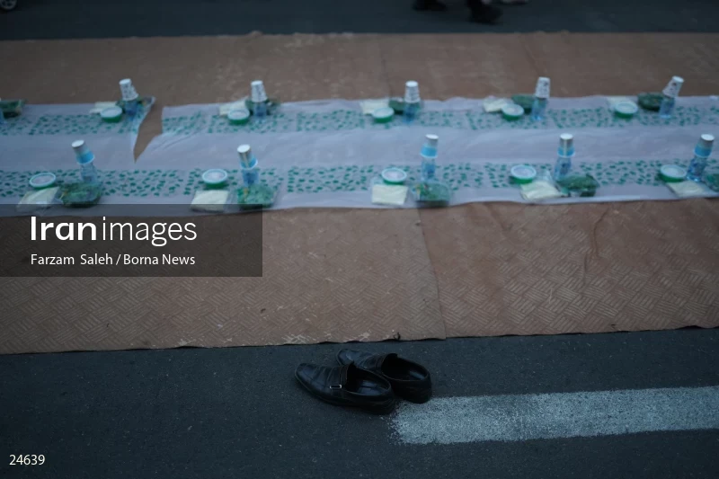 Iftar banquet ceremony in Tehran streets