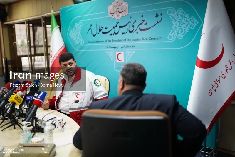 Press conference of Pir Hossein Kolivand, head of Iranian Red Crescent Society