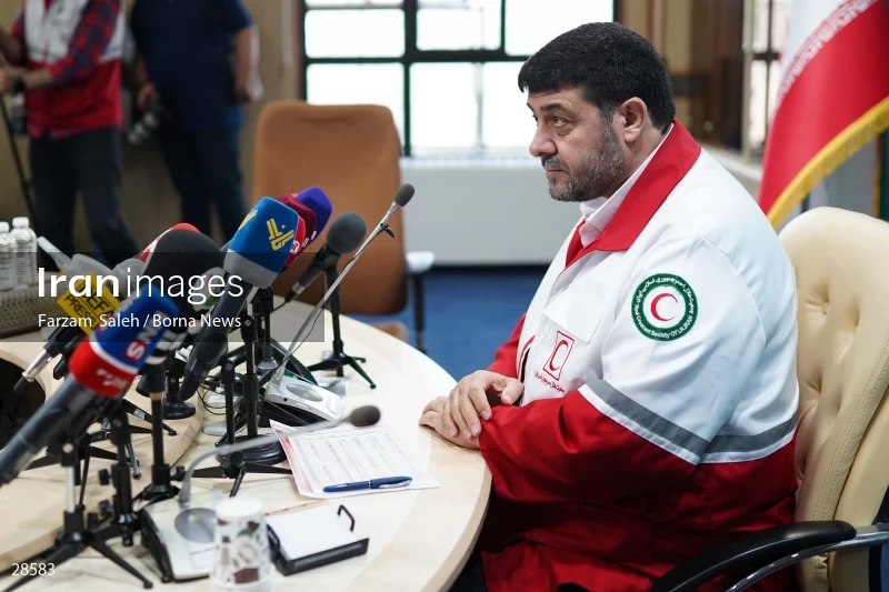 Press conference of Pir Hossein Kolivand, head of Iranian Red Crescent Society