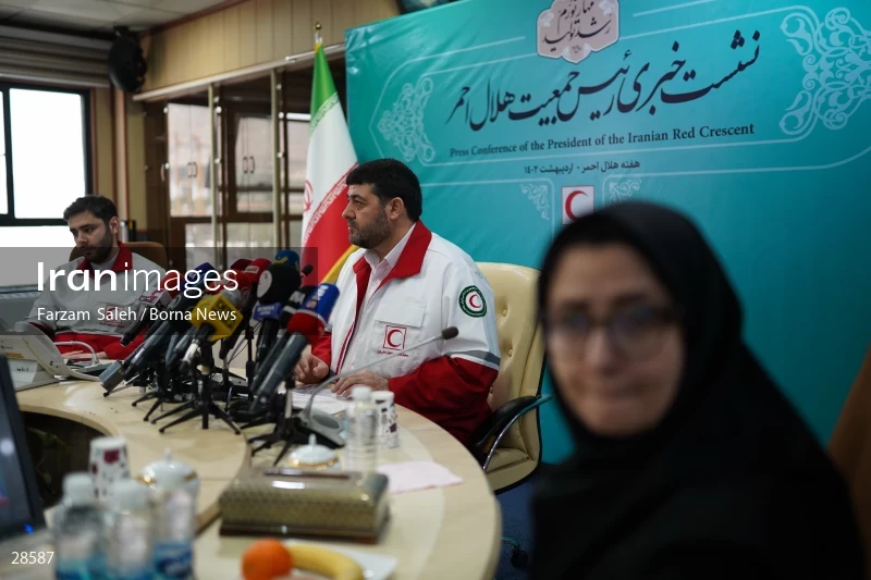 Press conference of Pir Hossein Kolivand, head of Iranian Red Crescent Society