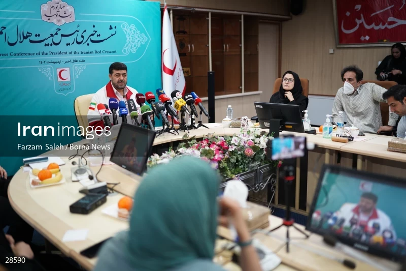 Press conference of Pir Hossein Kolivand, head of Iranian Red Crescent Society