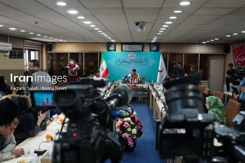 Press conference of Pir Hossein Kolivand, head of Iranian Red Crescent Society