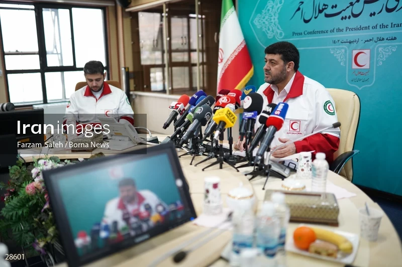 Press conference of Pir Hossein Kolivand, head of Iranian Red Crescent Society