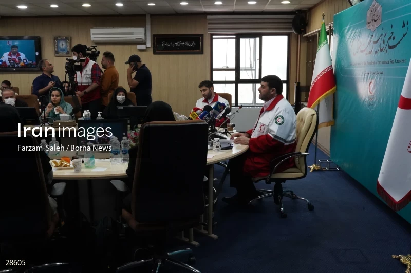 Press conference of Pir Hossein Kolivand, head of Iranian Red Crescent Society
