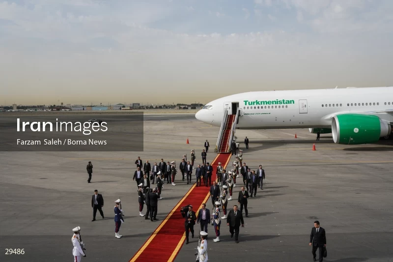 Arrival of the Chairman of the People's Council of Turkmenistan Gurbanguly Berdimuhamedow to Tehran