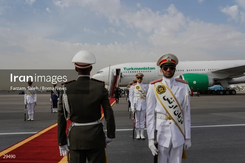 Arrival of the Chairman of the People's Council of Turkmenistan Gurbanguly Berdimuhamedow to Tehran