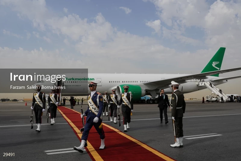 Arrival of the Chairman of the People's Council of Turkmenistan Gurbanguly Berdimuhamedow to Tehran