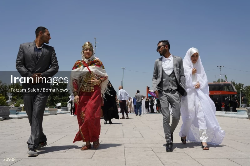 Marriage ceremony of 14 Turkmen couples in Tehran