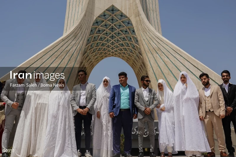 Marriage ceremony of 14 Turkmen couples in Tehran
